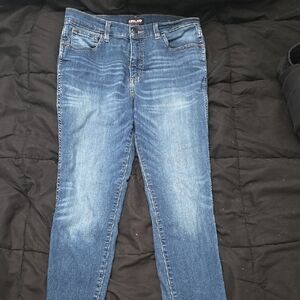 Blue Mid-Rise Skinny Jeans
